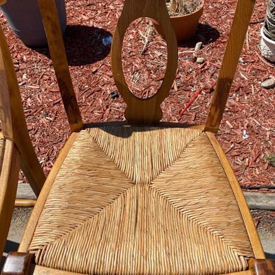 3 Wicker seat bar chairs