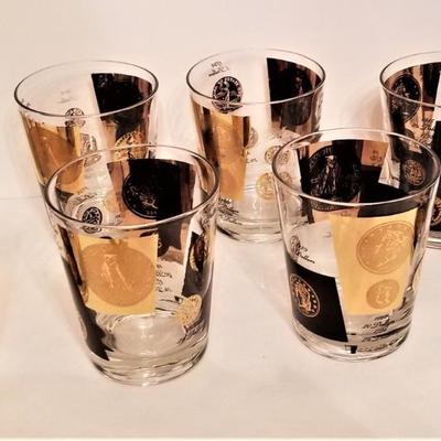 Lot #140  Awesome Set of MidCentury Barware - 8 glasses - Cera