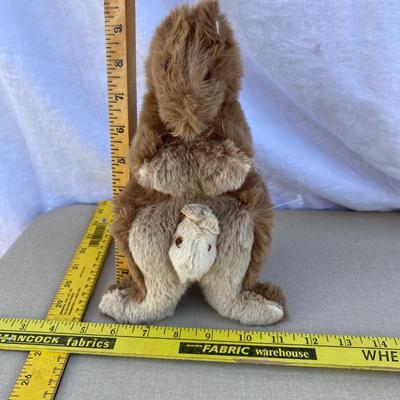 Real kangaroo fur stuffed kangaroo and baby