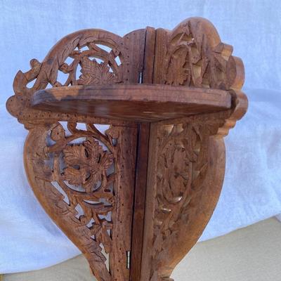 Wood foldable corner shelf