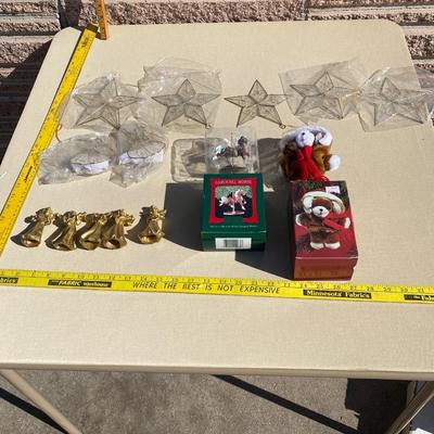 Assortment of Christmas tree ornaments