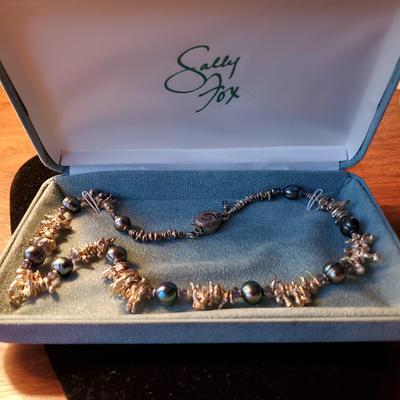 Sally Fox - 925 and Tahitian Pearl Necklace
