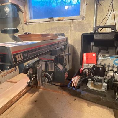 W22-Craftsman radial saw and router