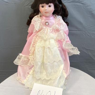 Pretty in Pink Porcelain Doll