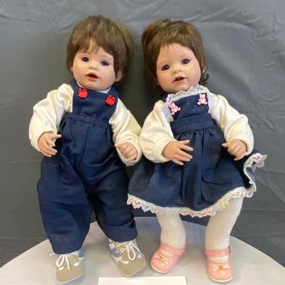 The Twins Porcelain Dolls