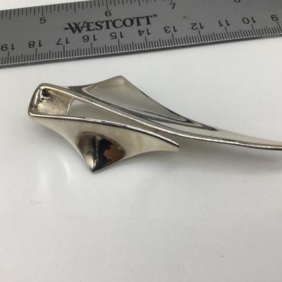 Large Silver Tone Brooch