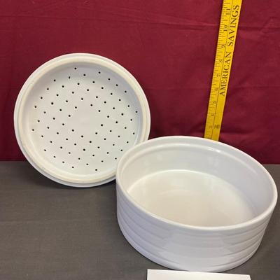 White Porcelain Steamer