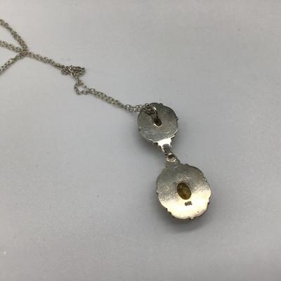 Silver Necklace and Pendant Marked