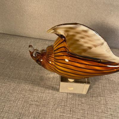 Vintage Murano Glass Conch Shell