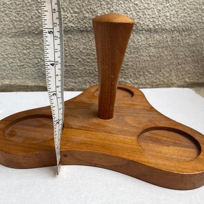 Danish teak condiment caddy