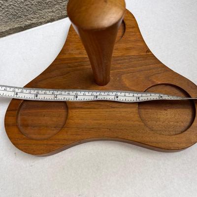 Danish teak condiment caddy