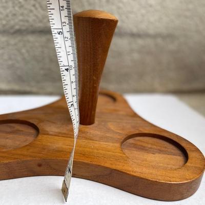 Danish teak condiment caddy