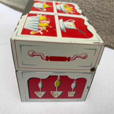 Old metal recipe box