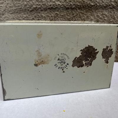 Old metal recipe box