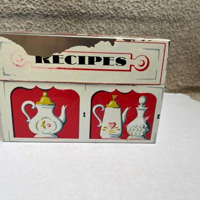 Old metal recipe box