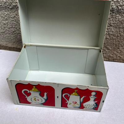 Old metal recipe box