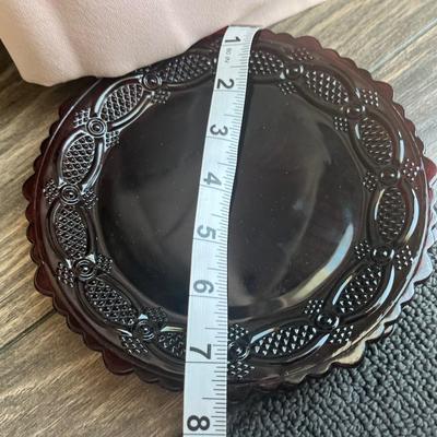Ruby red Avon plate