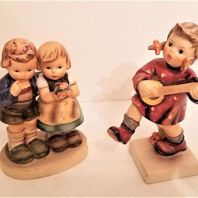 Lot #148  Lot of two Vintage Hummels - "Happiness" and "We congratulate"