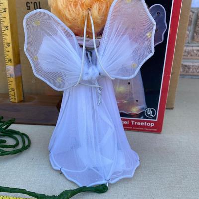 Vintage lighted angel tree topper