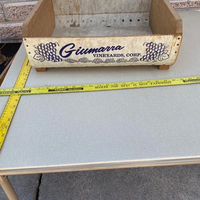 Wood and heavy cardboard grapes crate