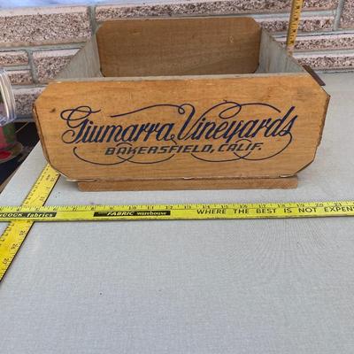 Wood and heavy cardboard grapes crate