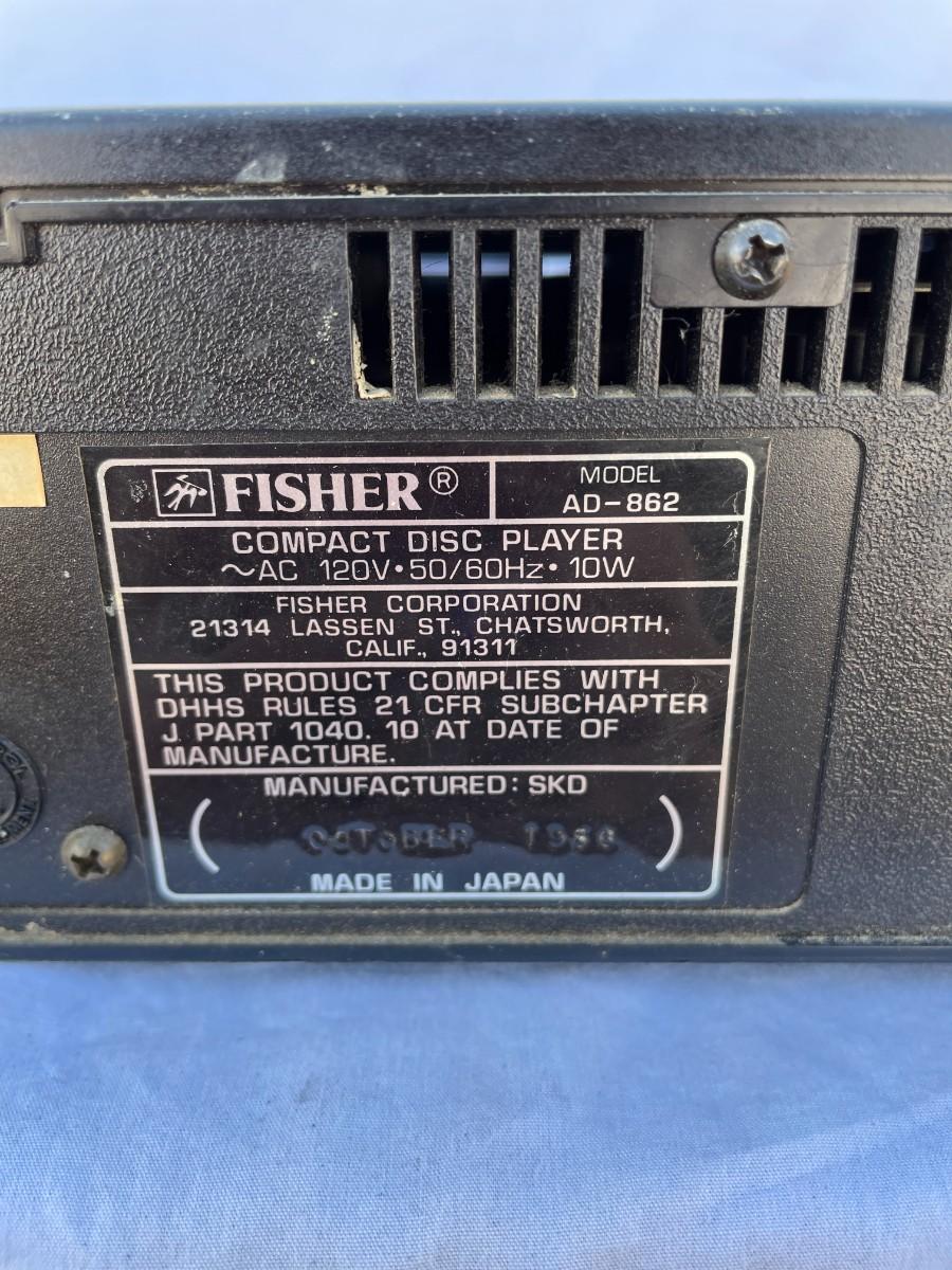 LOT 60 FISHER COMPACT DISC PLAYER