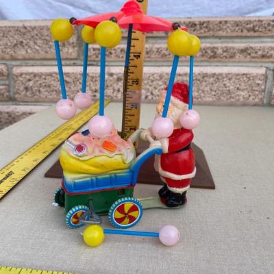 Vintage plastic Santa wind up toy