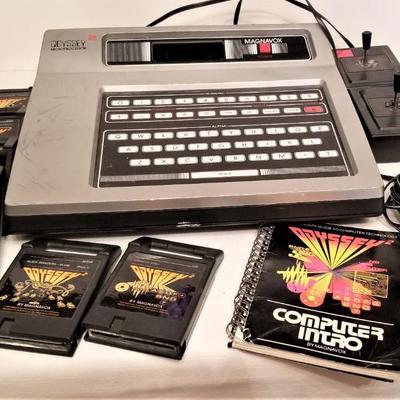 Lot #163  Magnavox ODYSSEY 2 Vintage Video game system with book and lots of games