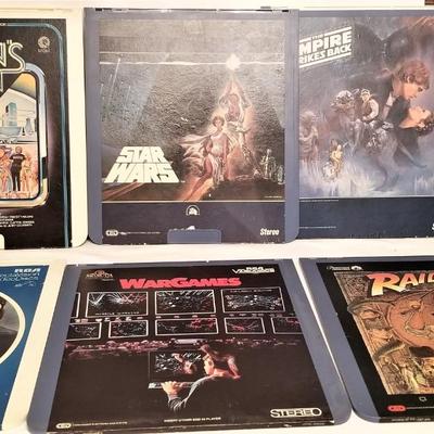 Lot #164  Lot of 6 RCA Electronic Disc Movies - Star Wars, etc.