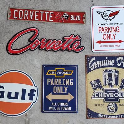 LOT 23G: Home Decor  Advertising Tin Signs