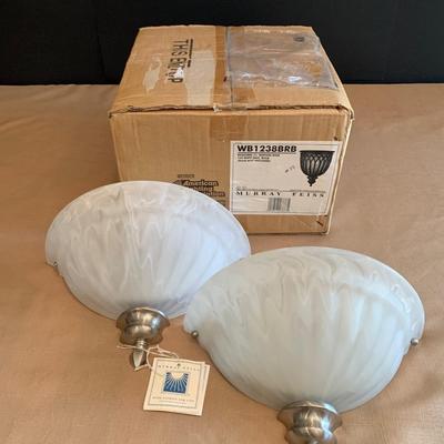 LOT 56R: New in Box Light Fixture & A Matching Pair of Light Fixtures