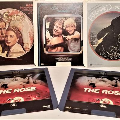 Lot #166  Lot of 5 RCA Electronic Movie Discs - The Rose, Watership Down, more