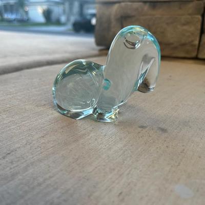 Carved crystal bird figurine