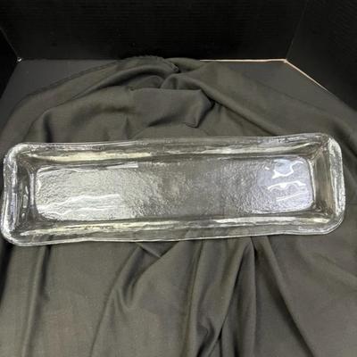 Beautiful Hand blown heavy glass tray