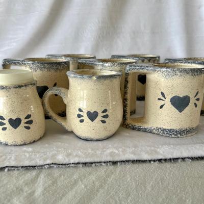 Blue and White Mugs and Corning  Dishes  (K-JM)