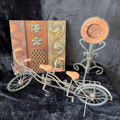 Metal Art, Tandem Bicycle and Ship (D-JM)
