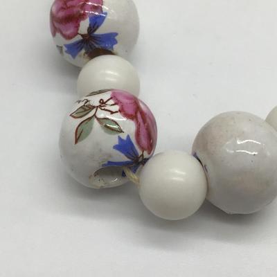 Vintage Floral Porcelain Type Necklace