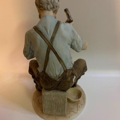 Vintage Hand Painted Ceramic Working Man Figurine Blacksmith Limited edition 94 of 166 - 8â€ tall x 5â€ wide approx