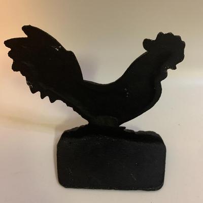 Cast Iron Rooster Chicken Hen Door Stop / Paper weight - 5.5â€ long x 4.5â€ high approx