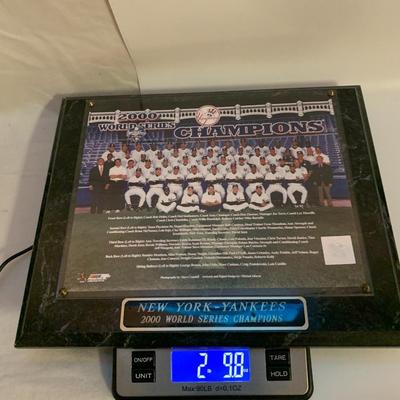 NY Yankees 2000 World Series Champions Team Plaque - 13â€ wide x 10.5 high approx