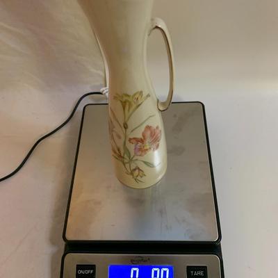 Vase Royal Bavaria KM 112/3 with Flowers German vintage porcelain - 10â€ tall x 3â€ wide approx