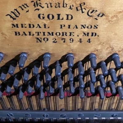 Antique mid to late 1880s upright Piano Wm Knabe & Co. - working condition