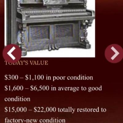 Antique mid to late 1880s upright Piano Wm Knabe & Co. - working condition