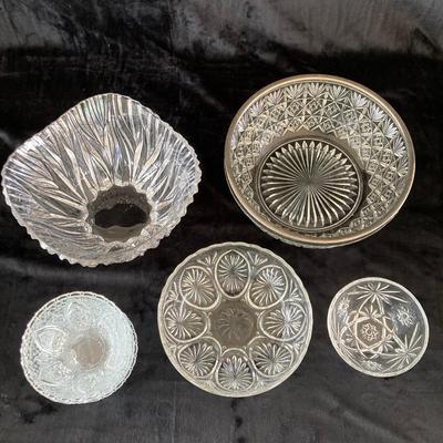 Eight Mixed Glass Bowls