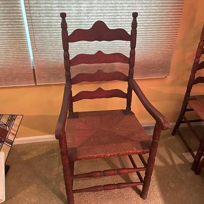 High Point Bending & Chair Company Woven Rush Bottom Chairs (LR-MG)