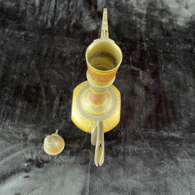 Brass etched India Tea Pot(D-NM)