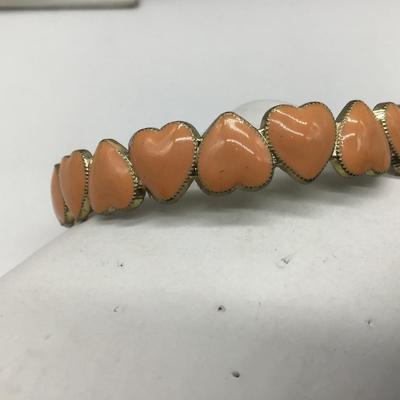 Peach Heart Bracelet