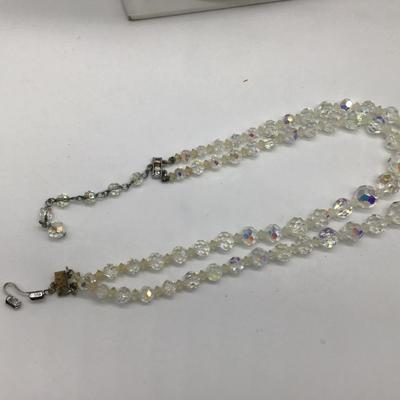 Vintage Crystal Glass beaded necklace