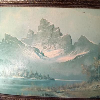 LOT 113  ORIGINAL OILETTE OIL PAINTING 