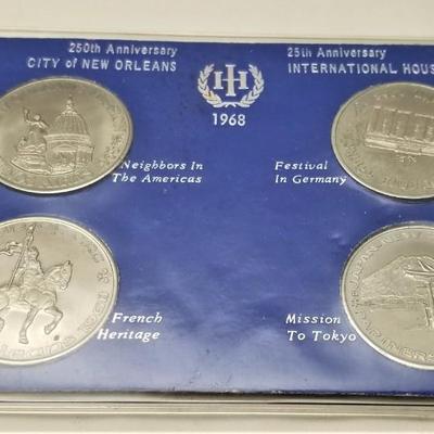 Lot #173  Set of 4 Commemorative Coins - 250th Anniversary City of New Orleans